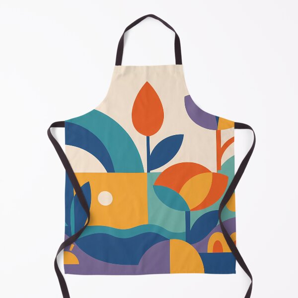 Item preview, Geometric Floral Garden in Retro Colours designed and sold by InkSmithery.