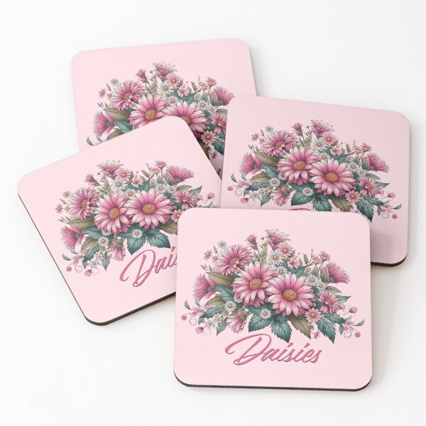 Item preview, SUMMER FLORAL ART, DAISIES in PINKS & WHITES, PRETTY FLOWERS designed and sold by classic car craze.