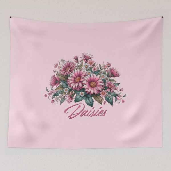 Item preview, SUMMER FLORAL ART, DAISIES in PINKS & WHITES, PRETTY FLOWERS designed and sold by classic car craze.