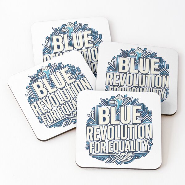Item preview, Blue Revolution for Equality Typography Design designed and sold by ArtsyExplorer.