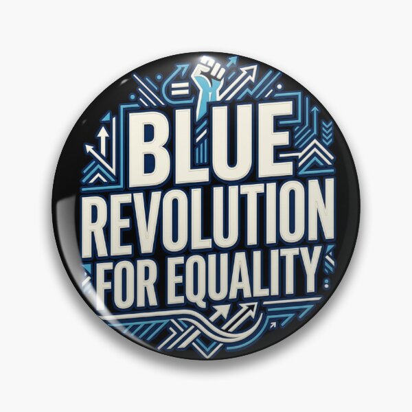 Item preview, Blue Revolution for Equality Typography Design designed and sold by ArtsyExplorer.
