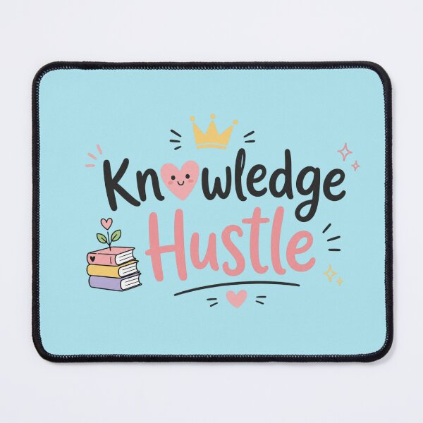 Item preview, Knowledge Hustle Cute Study Motivation Design | Kawaii Student Aesthetic Typography designed and sold by Sanika arts .