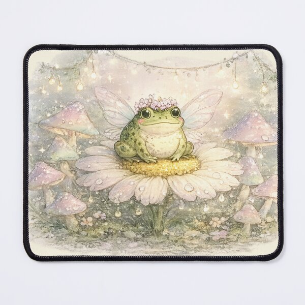 Item preview, Fairycore Frog Princess Flower Crown Wings – Magical Pastel Watercolor Art | Fairycore Frog Gift designed and sold by irfanshikh.