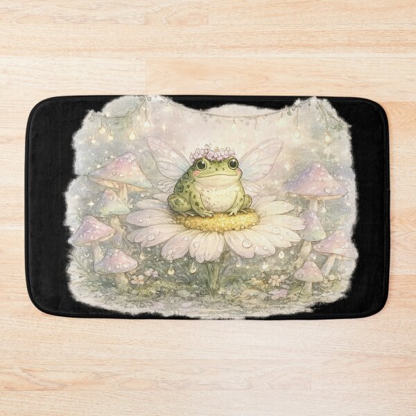 Item preview, Fairycore Frog Princess Flower Crown Wings – Magical Pastel Watercolor Art | Fairycore Frog Gift designed and sold by irfanshikh.