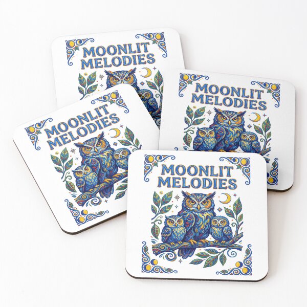 Item preview, Moonlit Melodies Owls Vintage Nouveau  designed and sold by TeeARTHY.