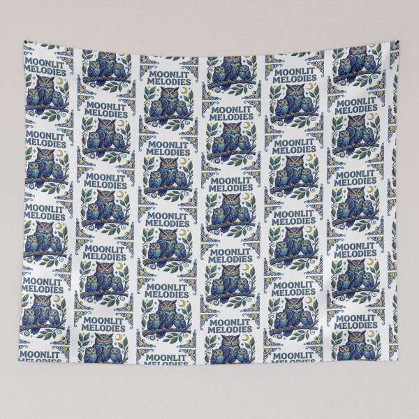Item preview, Moonlit Melodies Owls Vintage Nouveau  designed and sold by TeeARTHY.