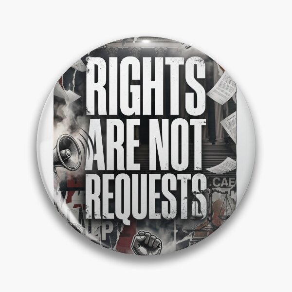 Item preview, RIGHTS ARE NOT REQUESTS – Protest Typography Poster designed and sold by Prism-Bubble.