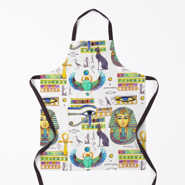 Item preview, Golden Tutankhamun Mask – Ancient Egyptian Pharaoh Hieroglyphic Art designed and sold by GulfSignature.