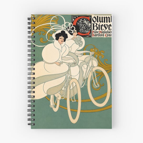 Item preview, Columbia Bicycles created by artist Will Bradley - Art Nouveau Bicycle Poster Elegant Women Illustration for Vintage Decor Lovers designed and sold by RickE.