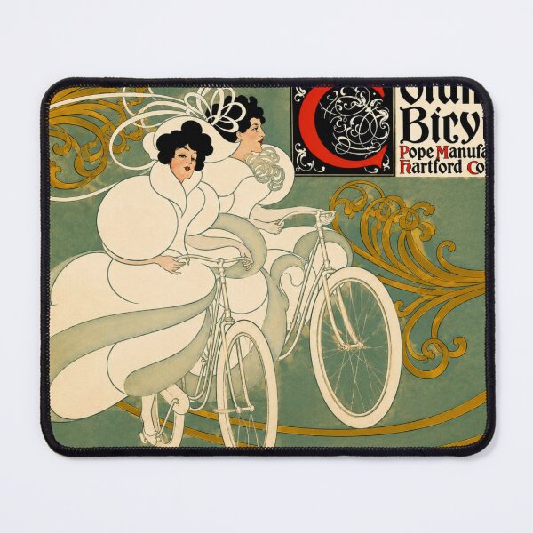 Item preview, Columbia Bicycles created by artist Will Bradley - Art Nouveau Bicycle Poster Elegant Women Illustration for Vintage Decor Lovers designed and sold by RickE.