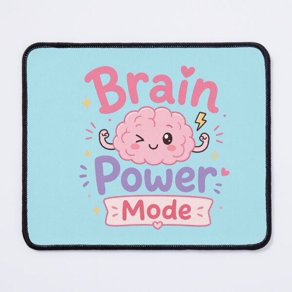Item preview, Brain Power Mode Cute Kawaii Study Design | Funny Student Motivation Aesthetic Sticker designed and sold by Sanika arts .