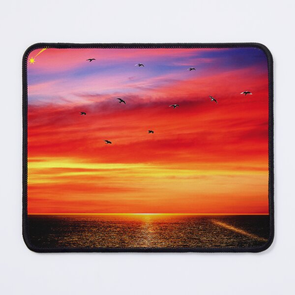 Item preview, Dreamy cosmic ocean sunset with shooting star designed and sold by FahdSpaceArt.