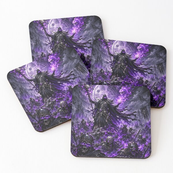 Item preview, Lich King Undead Army Purple Magic Necromancy Art designed and sold by DarkOriginArts.