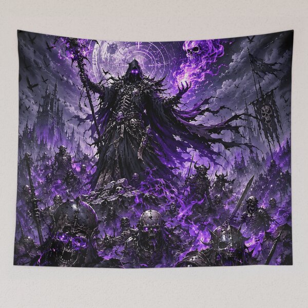 Item preview, Lich King Undead Army Purple Magic Necromancy Art designed and sold by DarkOriginArts.