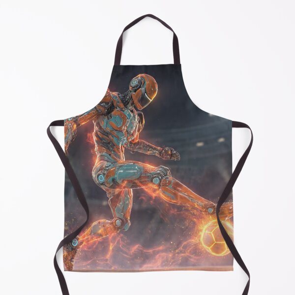 Item preview, Cyber Soccer King | Fire Cyborg Football Striker AI Sports Art designed and sold by AiNaturalsOnly.