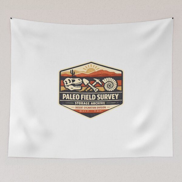 Item preview, Paleo Field Survey Vintage Fossil Expedition Graphic designed and sold by Naviora.
