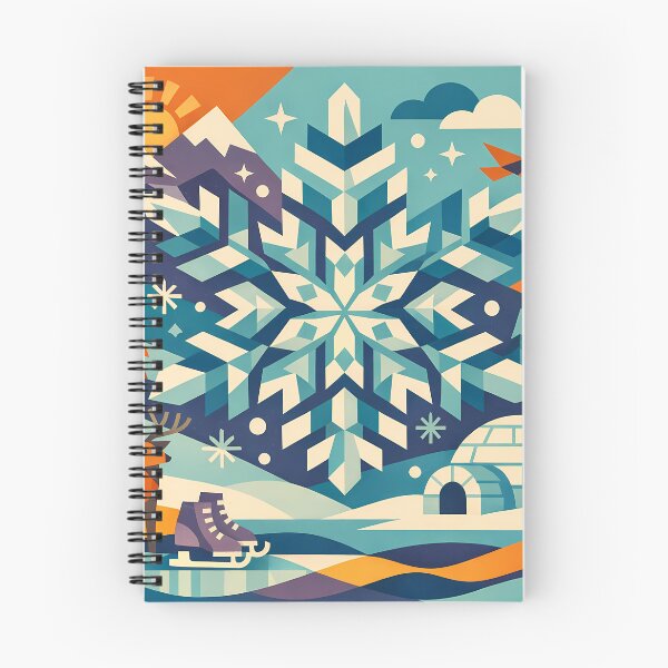 Item preview, Geometric Snowflake Winter Landscape designed and sold by InkSmithery.