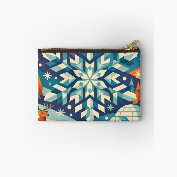 Item preview, Geometric Snowflake Winter Landscape designed and sold by InkSmithery.