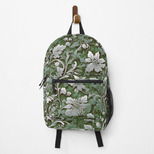 Item preview, Elegant vintage style green floral pattern designed and sold by hollycooper.