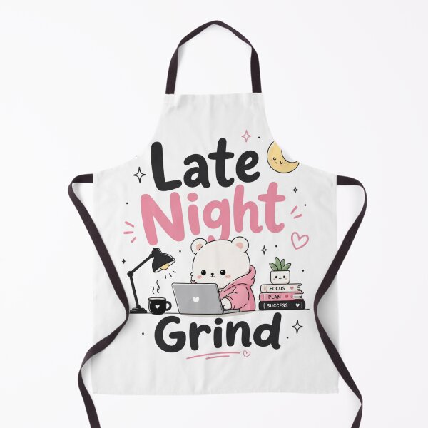 Item preview, Late Night Grind Cute Study Bear Kawaii Aesthetic Student Motivation Sticker designed and sold by Sanika arts .