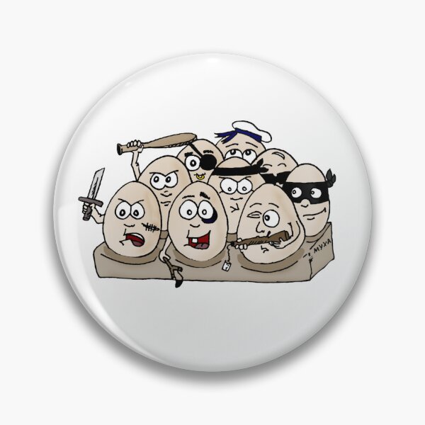Item preview, Shell-shocked Squad – Funny Tough Eggs Gang Surreal Art designed and sold by MyxaART.