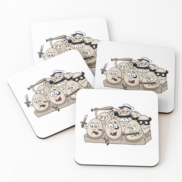 Item preview, Shell-shocked Squad – Funny Tough Eggs Gang Surreal Art designed and sold by MyxaART.