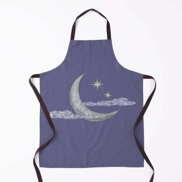 Item preview, Crescent moon with two stars and clouds designed and sold by creaphyl28.