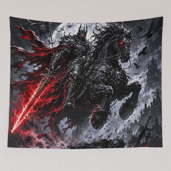 Item preview, Death Knight Dark Lord Hellfire Sword Nightmare Horse designed and sold by DarkOriginArts.