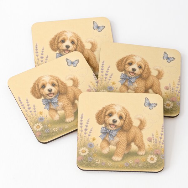Item preview, Cavapoo Puppy Dog Floral Baby Nursery Room designed and sold by DogGonePeople.