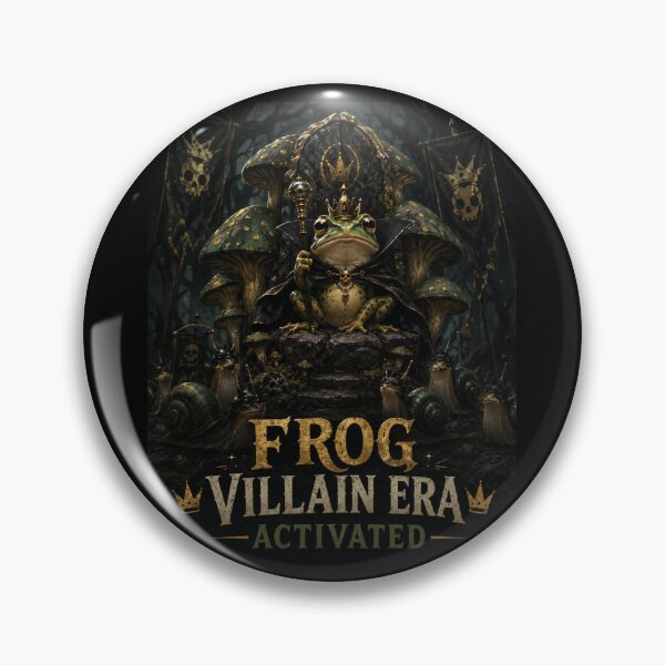 Item preview, Frog Villain Era Activated – Funny Gothic Fantasy Frog Humor Art | Villain Frog Gift designed and sold by irfanshikh.