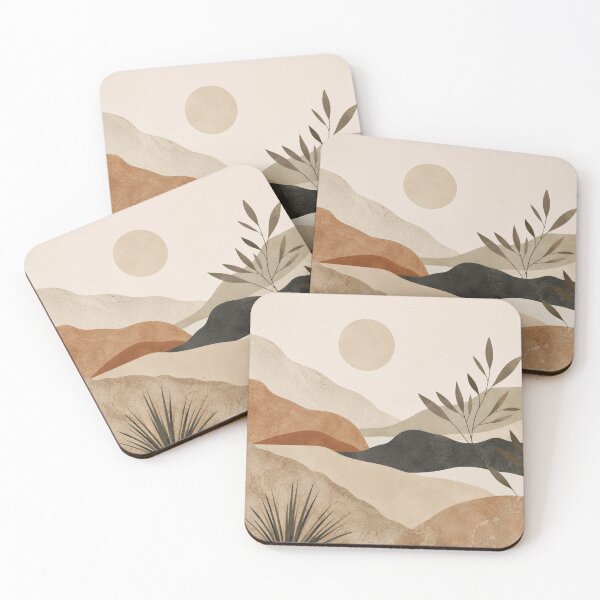 Item preview, Modern Organic Desert Landscape | Neutral Boho Abstract Nature Design designed and sold by Hyssop St.