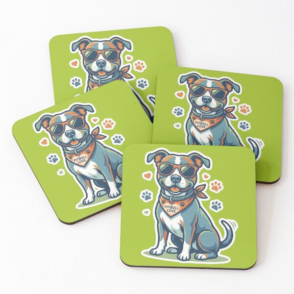 Item preview, Cool Pitbull in Sunglasses - Cute Pitbull Love Dog designed and sold by TataGra.