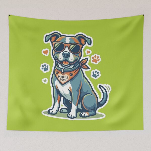 Item preview, Cool Pitbull in Sunglasses - Cute Pitbull Love Dog designed and sold by RadekArt.