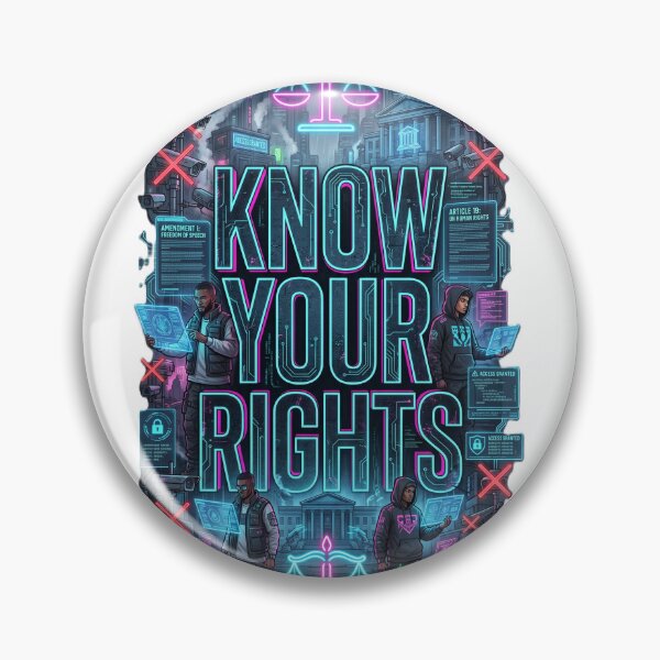Item preview, KNOW YOUR RIGHTS – Cyber Constitutional Streetwear designed and sold by Prism-Bubble.