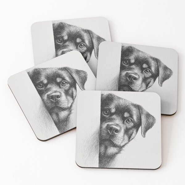 Item preview, Curious rottweiler Peeking designed and sold by lautir.