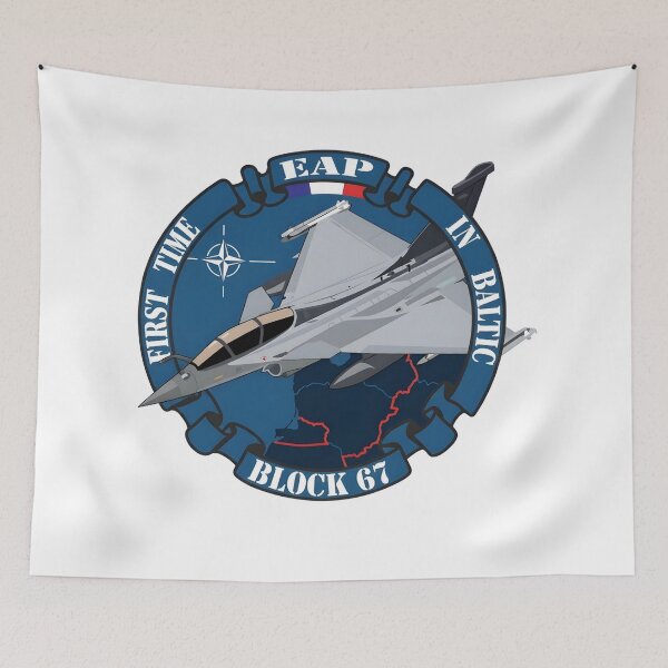 Item preview, French Air Force Rafale NATO Baltic Air Policing Patch designed and sold by CharlieDesings.