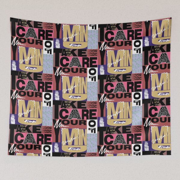 Item preview, Take Care Your Mind - Brutalist Graphic Art designed and sold by The Design KAD.