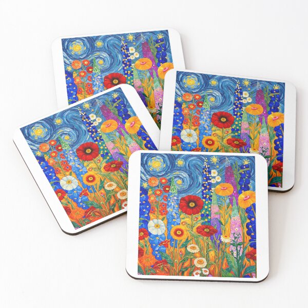 Item preview, Vibrant Field Of Poppies Under Starry Sky designed and sold by TeeARTHY.