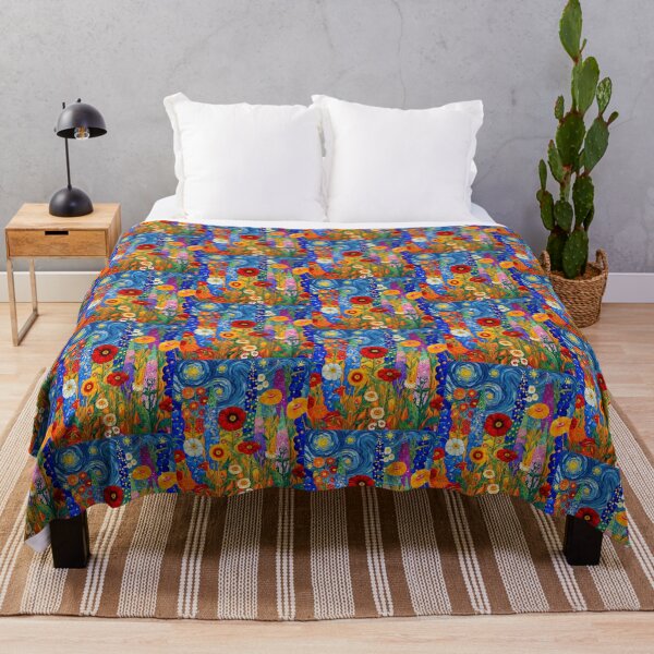 Item preview, Vibrant Field Of Poppies Under Starry Sky designed and sold by TeeARTHY.