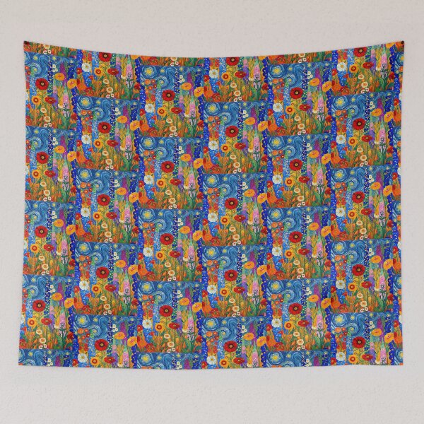 Item preview, Vibrant Field Of Poppies Under Starry Sky designed and sold by TeeARTHY.