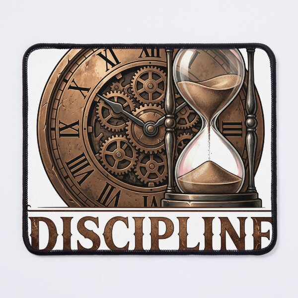 Item preview, Discipline Over Motivation Hourglass - Vintage Steampunk Clock Time designed and sold by veloramode.
