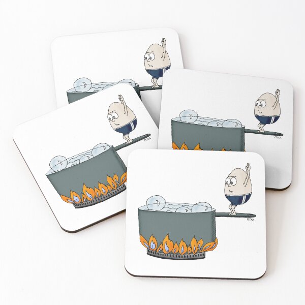 Item preview, Boiling Point Hero – Funny Egg-citing Dive Surreal Art designed and sold by MyxaART.