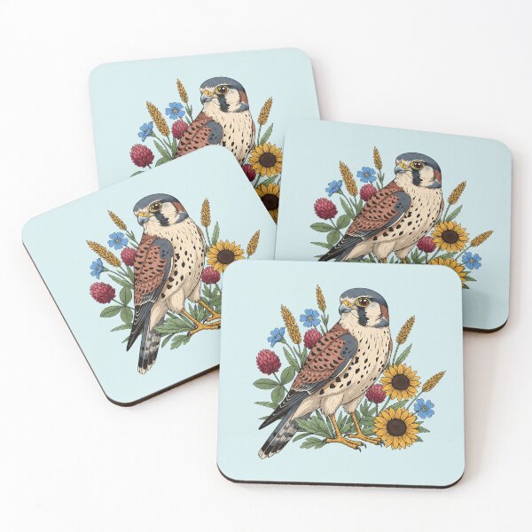 Item preview, Botanical American Kestrel Country Meadow  designed and sold by BirdsnStuff.
