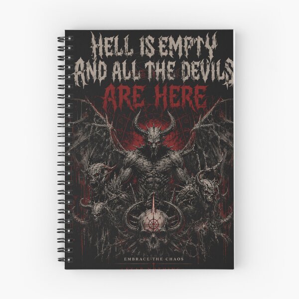 Item preview, Hell Is Empty Devils Are Here Gothic Demon T-Shirt designed and sold by DarkOriginArts.