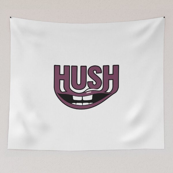 Item preview, HUSH Big Talk - Soft Brutalist Mouth Typography Graphic Tee designed and sold by mantra2023.