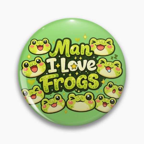 Item preview, Man I Love Frogs – Bold Kawaii Typography Frog Art | Frog Lover Funny Gift designed and sold by irfanshikh.
