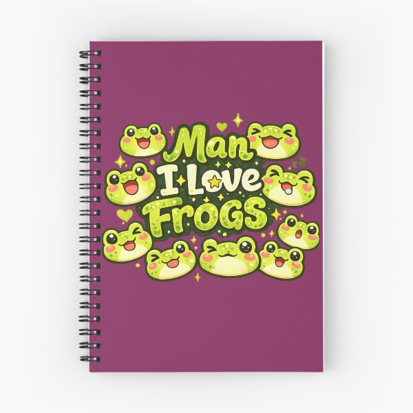 Item preview, Man I Love Frogs – Bold Kawaii Typography Frog Art | Frog Lover Funny Gift designed and sold by irfanshikh.