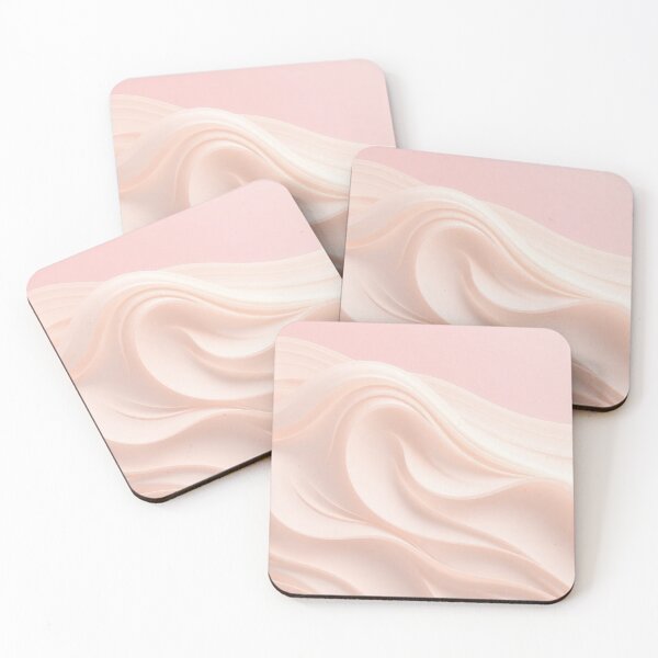 Item preview, Luxurious Blush Pink Silk Satin Waves Abstract Art designed and sold by IntelliMindDesigns.
