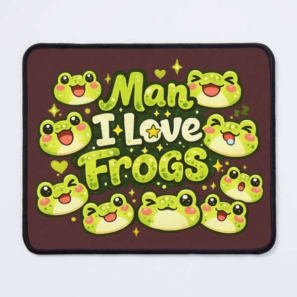 Item preview, Man I Love Frogs – Bold Kawaii Typography Frog Art | Frog Lover Funny Gift designed and sold by irfanshikh.