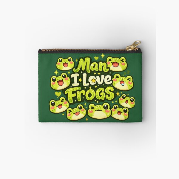 Item preview, Man I Love Frogs – Bold Kawaii Typography Frog Art | Frog Lover Funny Gift designed and sold by irfanshikh.